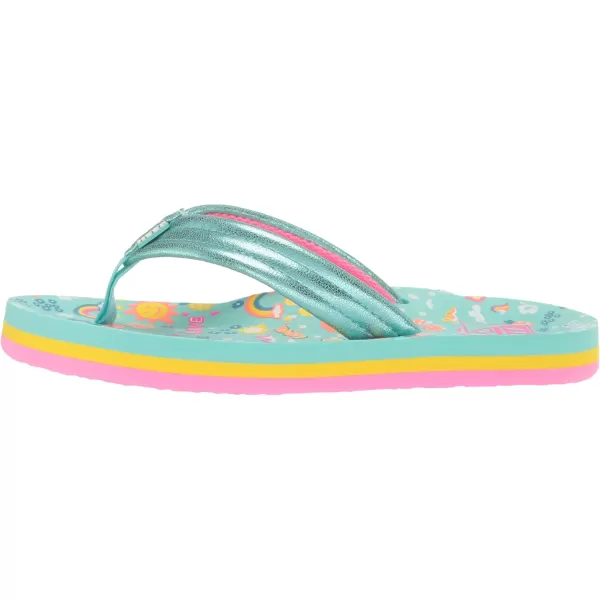 imageREEF UnisexChild Kids Ahi FlipFlopLove Rainbow