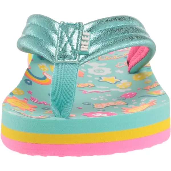 imageREEF UnisexChild Kids Ahi FlipFlopLove Rainbow