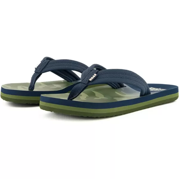 imageREEF UnisexChild Kids Ahi FlipFlopNavyCamo
