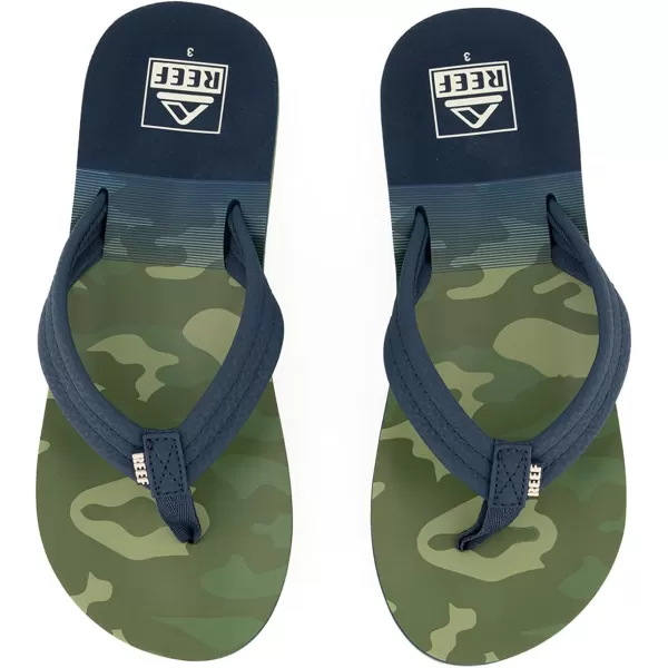imageREEF UnisexChild Kids Ahi FlipFlopNavyCamo