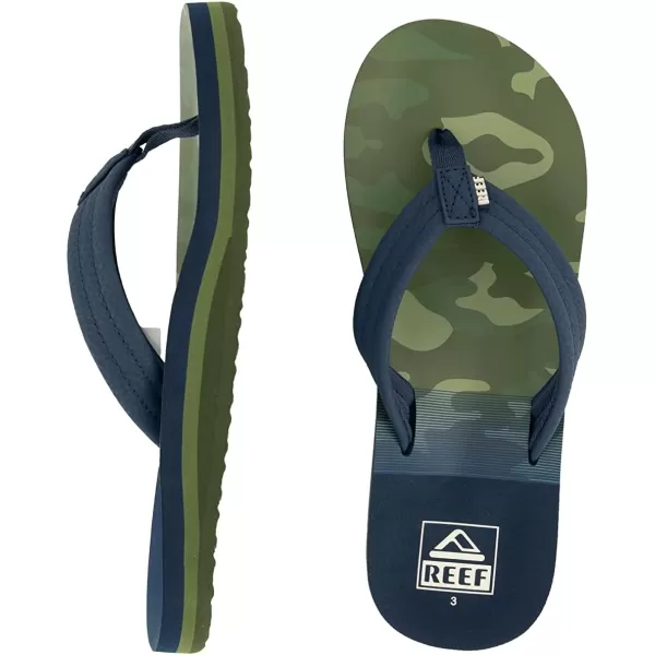imageREEF UnisexChild Kids Ahi FlipFlopNavyCamo