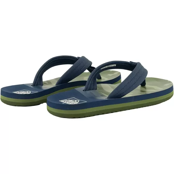 imageREEF UnisexChild Kids Ahi FlipFlopNavyCamo