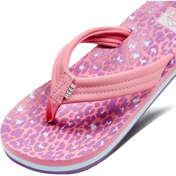 imageREEF UnisexChild Kids Ahi FlipFlopPink Leopard