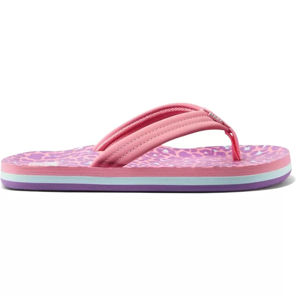 imageREEF UnisexChild Kids Ahi FlipFlopPink Leopard