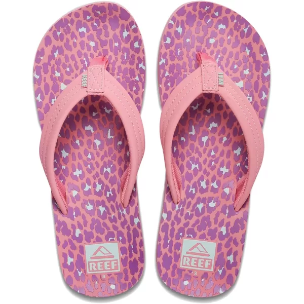 imageREEF UnisexChild Kids Ahi FlipFlopPink Leopard