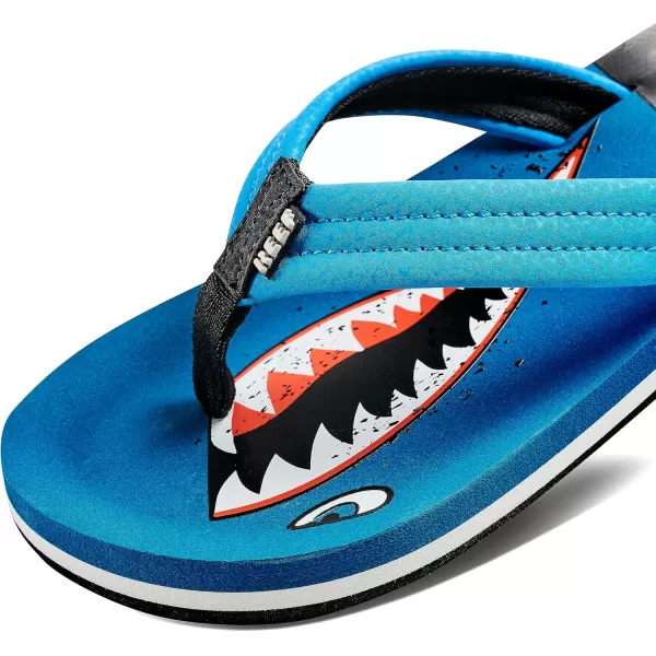 imageREEF UnisexChild Kids Ahi FlipFlopSharky Ocean