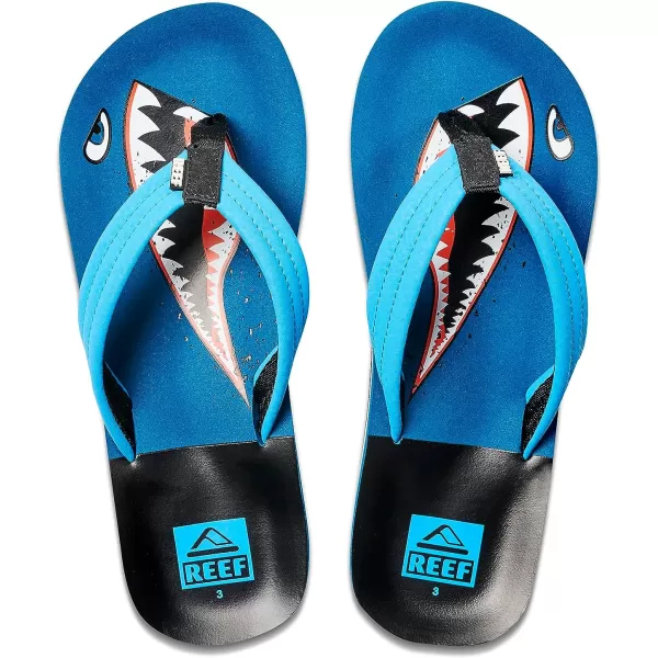 imageREEF UnisexChild Kids Ahi FlipFlopSharky Ocean