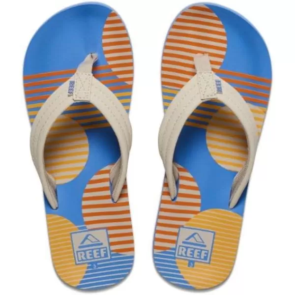 imageREEF UnisexChild Kids Ahi FlipFlopVintage Circle Stripe