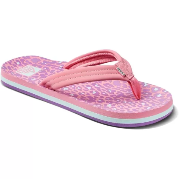 imageREEF UnisexChild Kids Ahi FlipFlopPink Leopard