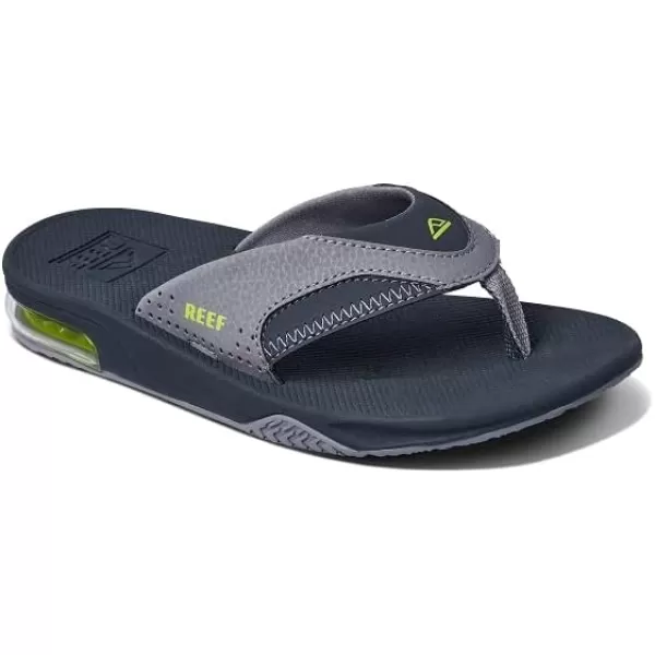 imageREEF Kids Fanning Flip Flop Arch Support Durable Outsole Water FriendlyGreyVolt