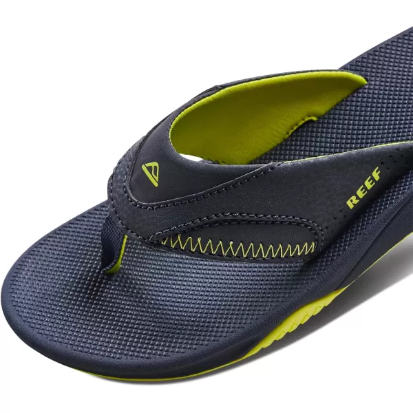 imageREEF Kids Fanning Flip Flop Arch Support Durable Outsole Water FriendlyLimeNavy