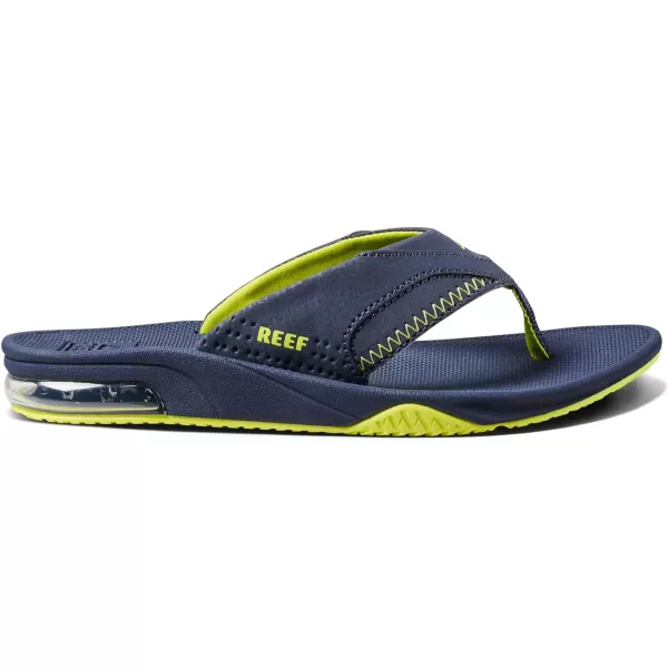 imageREEF Kids Fanning Flip Flop Arch Support Durable Outsole Water FriendlyLimeNavy