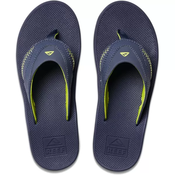 imageREEF Kids Fanning Flip Flop Arch Support Durable Outsole Water FriendlyLimeNavy