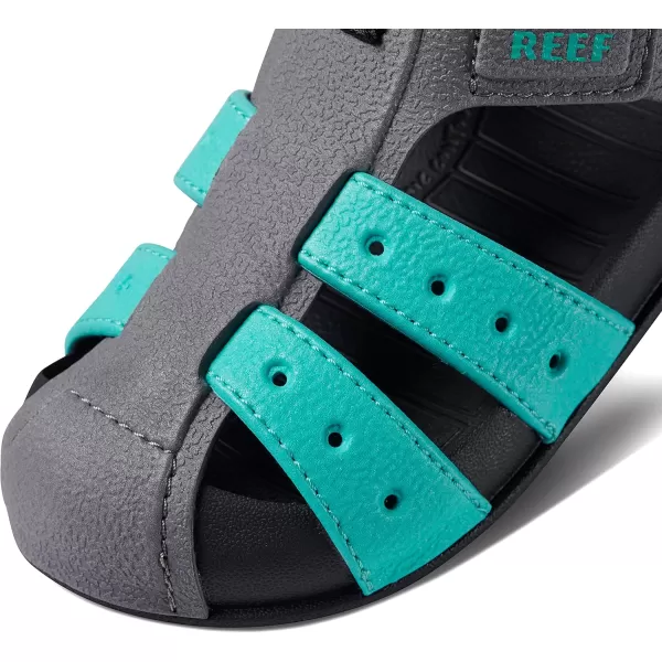 imageREEF Kids Fanning Flip Flop Arch Support Durable Outsole Water FriendlyTaupeNavy