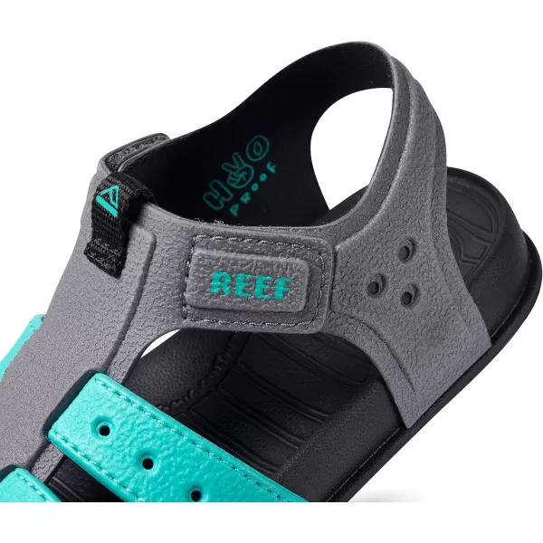 imageREEF Kids Fanning Flip Flop Arch Support Durable Outsole Water FriendlyTaupeNavy
