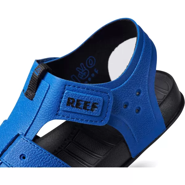 imageREEF Kids Water Beachy Fisherman Sandal Water Friendly Adjustable Velcro Strap Closed ToeBlueBlack
