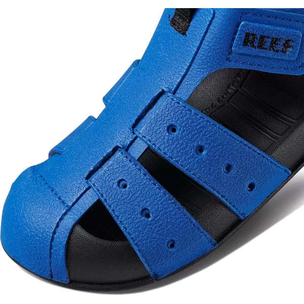 imageREEF Kids Water Beachy Fisherman Sandal Water Friendly Adjustable Velcro Strap Closed ToeBlueBlack