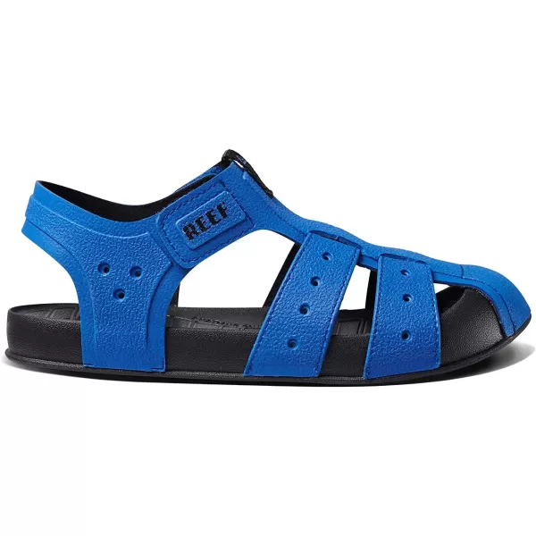 imageREEF Kids Water Beachy Fisherman Sandal Water Friendly Adjustable Velcro Strap Closed ToeBlueBlack