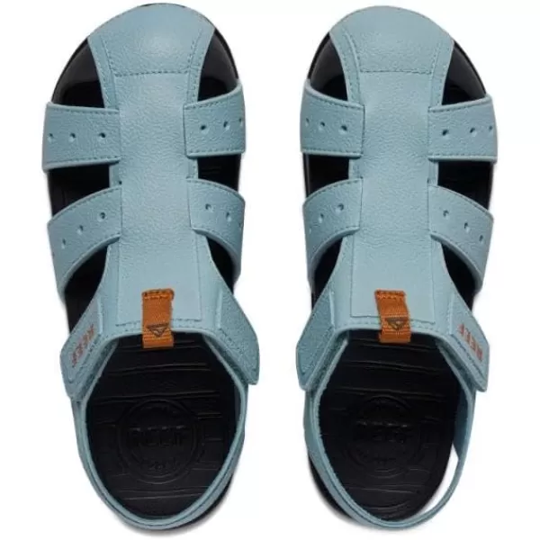 imageREEF Kids Water Beachy Fisherman Sandal Water Friendly Adjustable Velcro Strap Closed ToeEther Blue