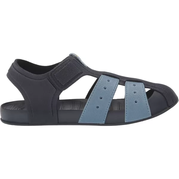 imageREEF Kids Water Beachy Fisherman Sandal Water Friendly Adjustable Velcro Strap Closed ToeGreyOceanLime