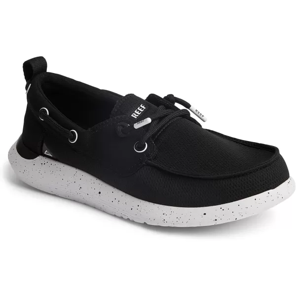 imageREEF Swellsole Pier Boat Shoe Memory Foam Footbed Lightweight and FlexibleBlack Mesh