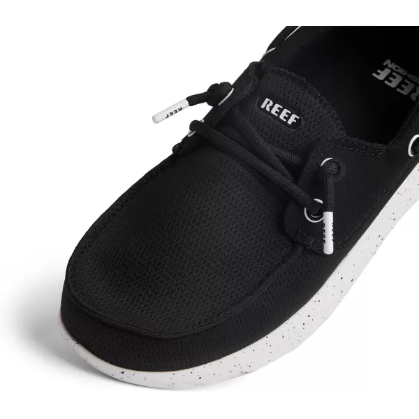 imageREEF Swellsole Pier Boat Shoe Memory Foam Footbed Lightweight and FlexibleBlack Mesh