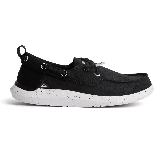imageREEF Swellsole Pier Boat Shoe Memory Foam Footbed Lightweight and FlexibleBlack Mesh