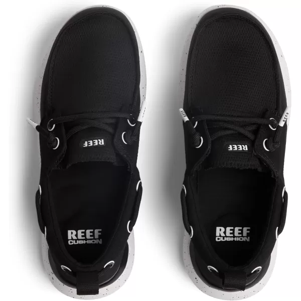imageREEF Swellsole Pier Boat Shoe Memory Foam Footbed Lightweight and FlexibleBlack Mesh