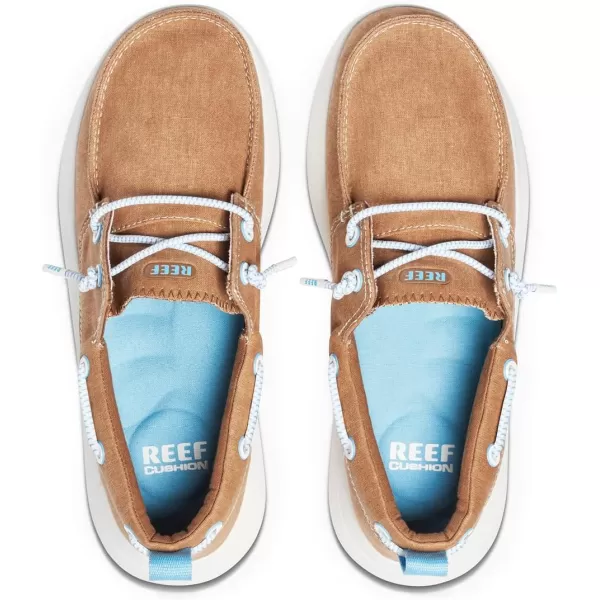 imageREEF Swellsole Pier Boat Shoe Memory Foam Footbed Lightweight and FlexibleBrown