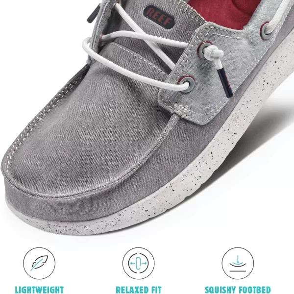 imageREEF Swellsole Pier Boat Shoe Memory Foam Footbed Lightweight and FlexibleGrey