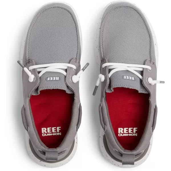 imageREEF Swellsole Pier Boat Shoe Memory Foam Footbed Lightweight and FlexibleGrey Mesh