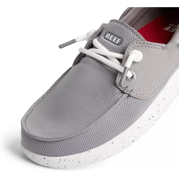 imageREEF Swellsole Pier Boat Shoe Memory Foam Footbed Lightweight and FlexibleGrey Mesh
