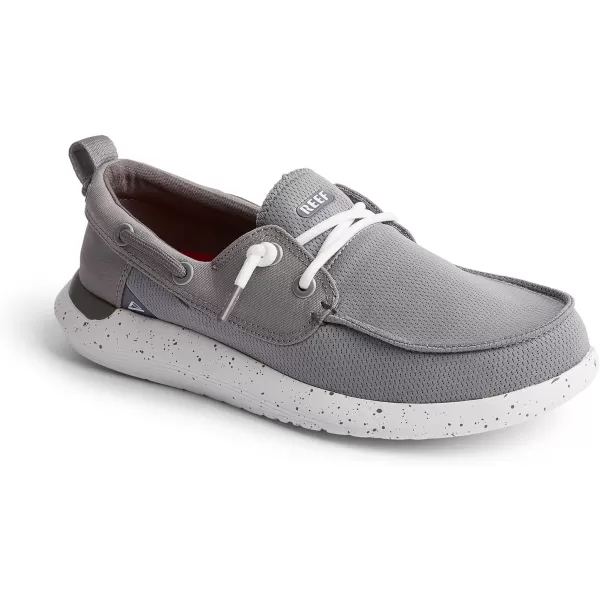 imageREEF Swellsole Pier Boat Shoe Memory Foam Footbed Lightweight and FlexibleGrey Mesh