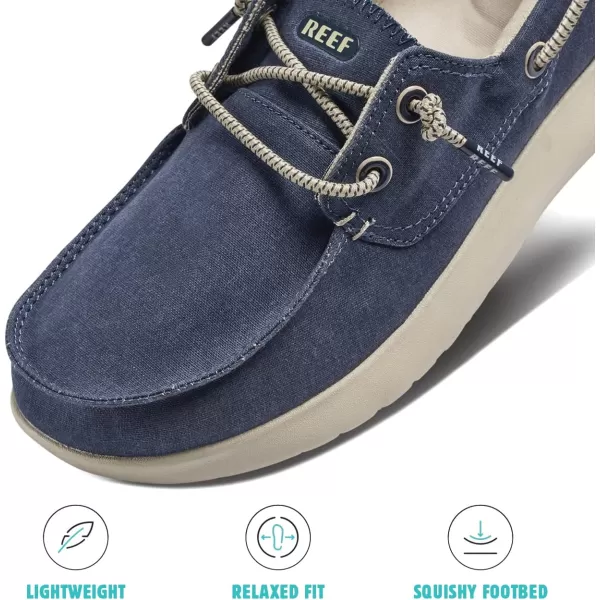 imageREEF Swellsole Pier Boat Shoe Memory Foam Footbed Lightweight and FlexibleNavy