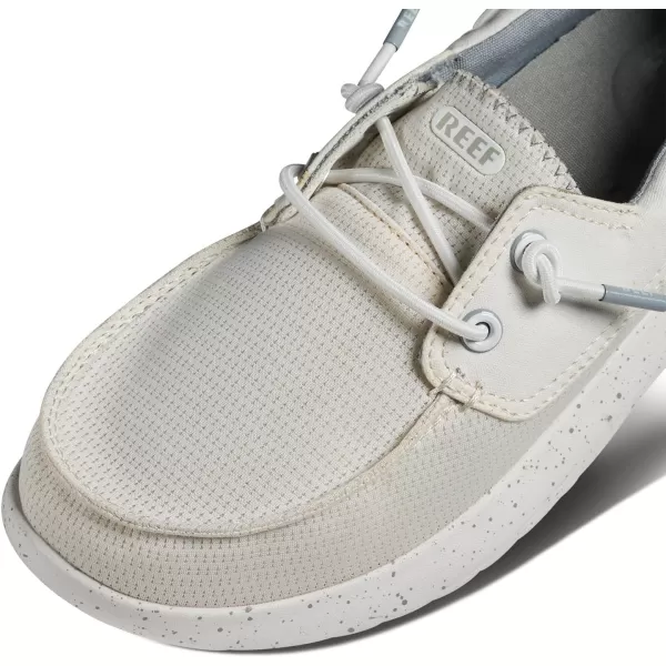 imageREEF Swellsole Pier Boat Shoe Memory Foam Footbed Lightweight and FlexibleWhite Mesh