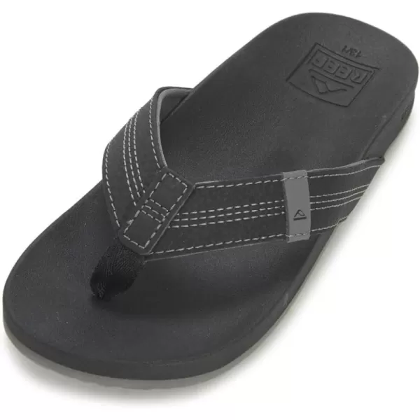 imageREEF Kids Cushion Phantom Flip Flop Sandal Ultra Soft Cushion FootbedBlack