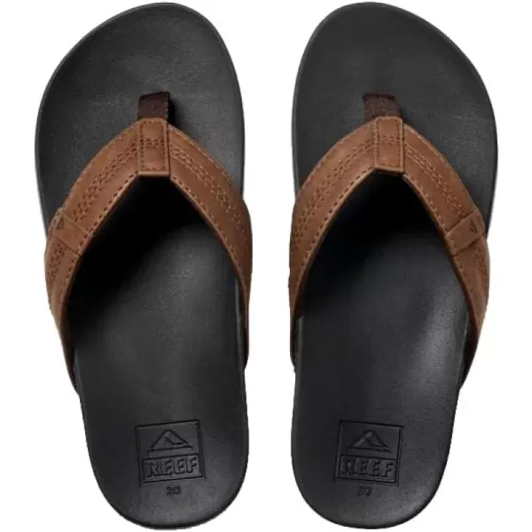 imageREEF Kids Cushion Phantom Flip Flop Sandal Ultra Soft Cushion FootbedBlackBrown
