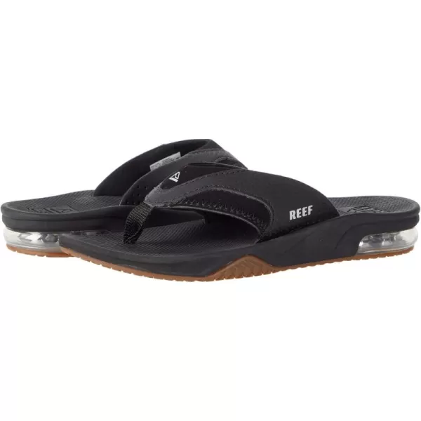 imageREEF Kids Fanning Flip Flop Arch Support Durable Outsole Water FriendlyBlackSilver