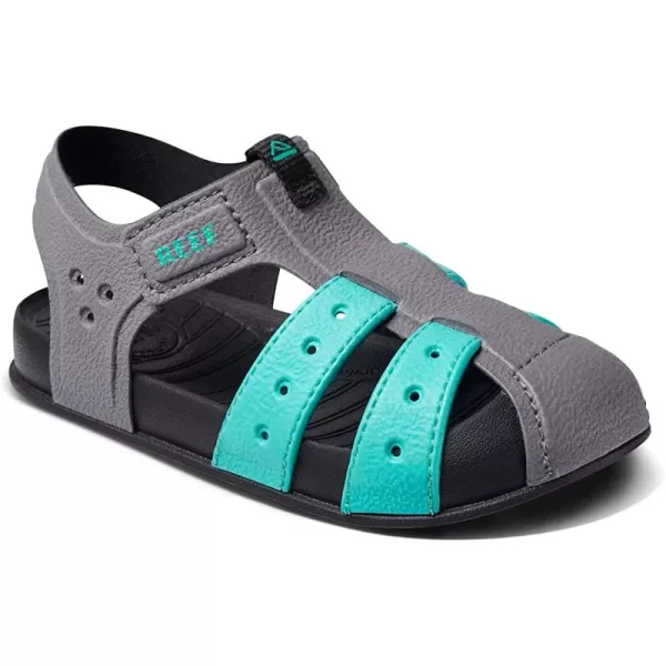 imageREEF Kids Fanning Flip Flop Arch Support Durable Outsole Water FriendlyTaupeNavy