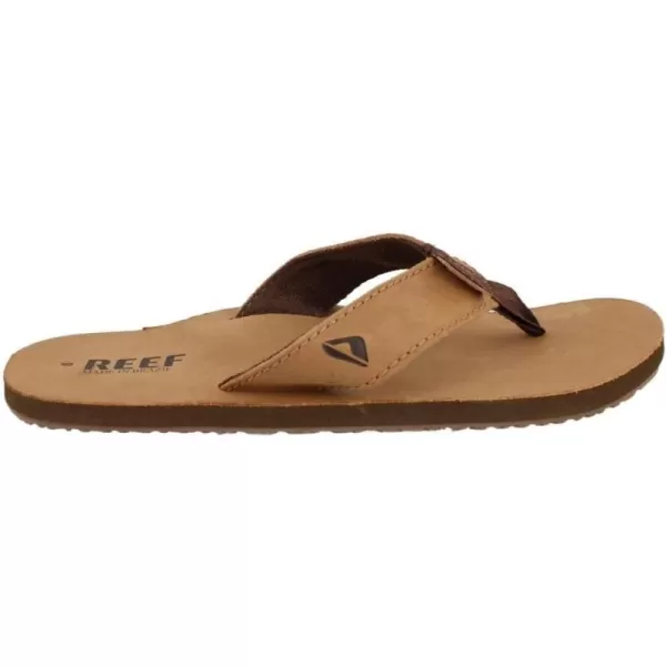 imageREEF Leather Smoothy Mens Flip Flop No Break In Period Leather Durable OutsoleBronze Brown