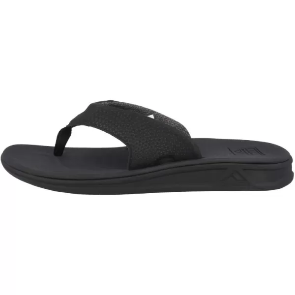 imageREEF Rover Mens Flip Flop Supportive ampamp Ultra Soft Footbed Durable Non Marking OutsoleAll Black