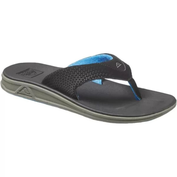 imageREEF Rover Mens Flip Flop Supportive ampamp Ultra Soft Footbed Durable Non Marking OutsoleBlackBlue