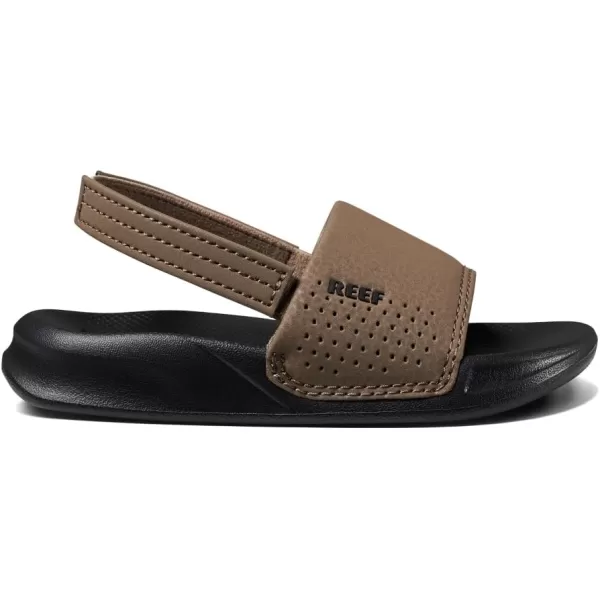 imageREEF Boys Little One Slide SandalBlackTan