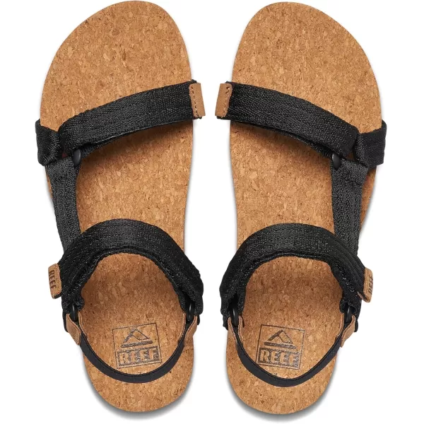 imageREEF Cushion Rem Hi Womens Platform Sandal Adjustable Strap Arch Support and Heel CuppingBlackTan