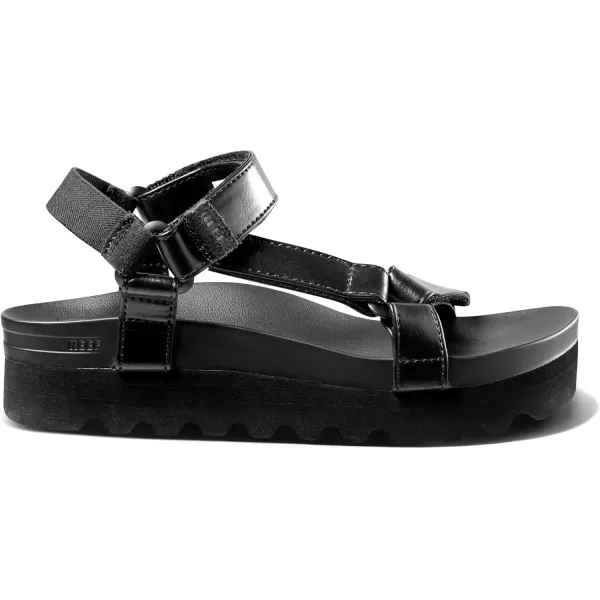 imageREEF Cushion Rem Hi Womens Platform Sandal Adjustable Strap Arch Support and Heel CuppingCoco Black