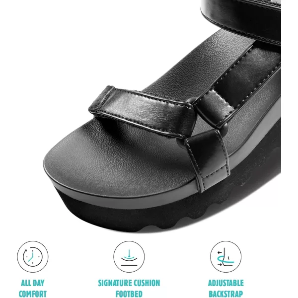 imageREEF Cushion Rem Hi Womens Platform Sandal Adjustable Strap Arch Support and Heel CuppingCoco Black