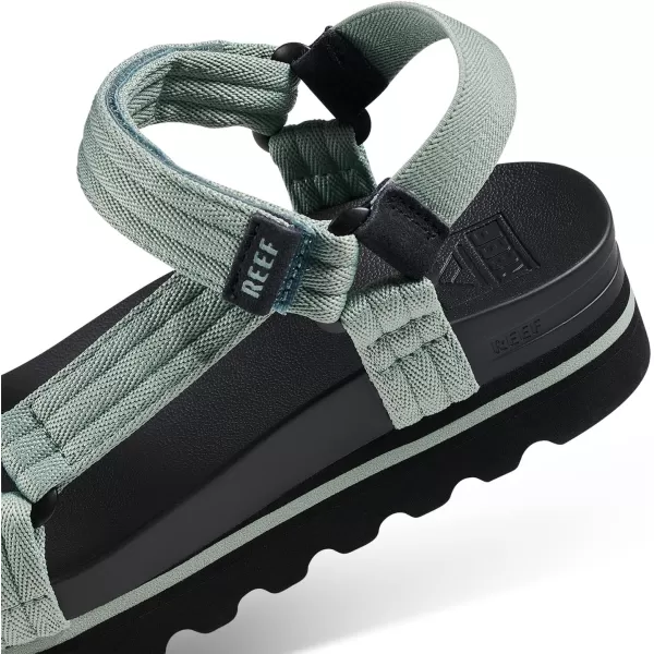 imageREEF Cushion Rem Hi Womens Platform Sandal Adjustable Strap Arch Support and Heel CuppingFrosty