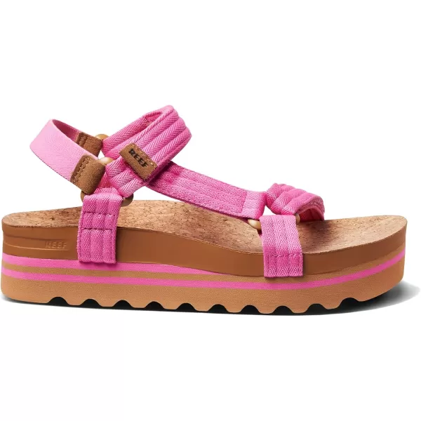 imageREEF Cushion Rem Hi Womens Platform Sandal Adjustable Strap Arch Support and Heel CuppingMalibu