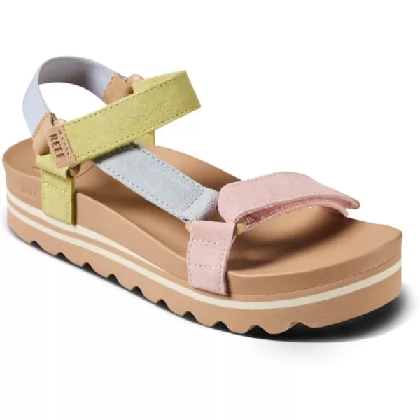 imageREEF Cushion Rem Hi Womens Platform Sandal Adjustable Strap Arch Support and Heel CuppingMeringue