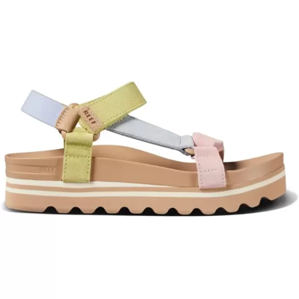 imageREEF Cushion Rem Hi Womens Platform Sandal Adjustable Strap Arch Support and Heel CuppingMeringue